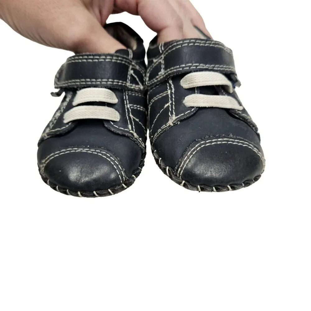 Pediped Barefoot Shoes  Infant Baby Soft‎ Sole Size 6-12 Navy Blue